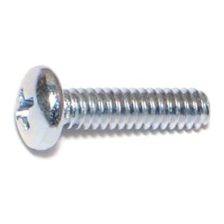 MIDWEST #10-24 x ¾ in. Zinc Plated Steel Coarse Thread Phillips Pan Head Machine Screws, 100 Count