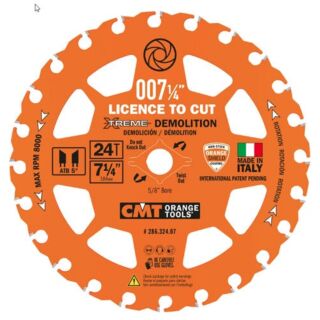 CMT Xtreme Demolition 7-1/4 in., 24 Tooth Saw Blade
