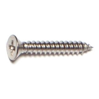 MIDWEST #4 x ¾ in. 18-8 Stainless Steel Phillips Flat Head Sheet Metal Screws, 137 Count