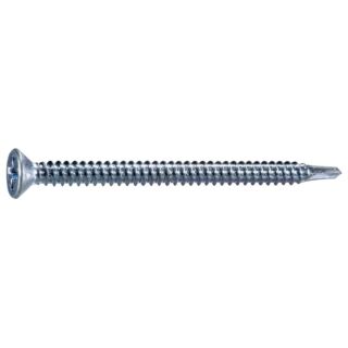 MIDWEST #12-14 x 3 in. Zinc Plated Steel Phillips Flat Head Self-Drilling Screws, 20 Count
