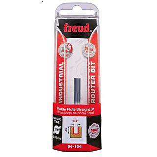 Freud 04-104 1/4 in. Double Flute Straight Router Bit