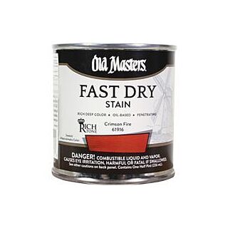 Old Masters Fast Dry Stain, Crimson Fire, 1/2 Pint