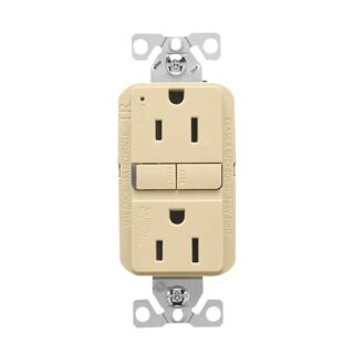 Eaton Wiring Devices TRGF15V Duplex GFCI Receptacle, Ivory