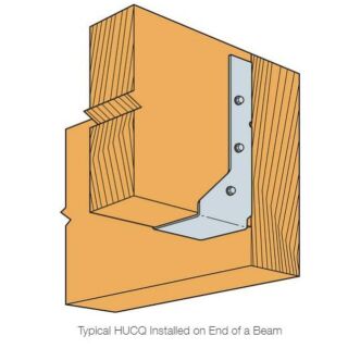 Simpson Strong-Tie HUCQ Heavy Concealed Flange Face-Mount Joist Hanger,  for 9-1/4 in thru 14 in. LVL, Galvanized