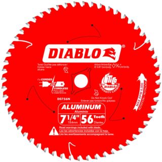 Diablo 7-1/4 in. x 56 Tooth Thick Aluminum Cutting Saw Blade