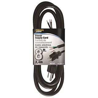 Powerzone OR010608 Power Cord, 8 ft L, 13 A