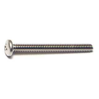MIDWEST #10-24 x 2 in.  18-8 Stainless Steel Coarse Thread Phillips Pan Head Machine Screws, 40 Count