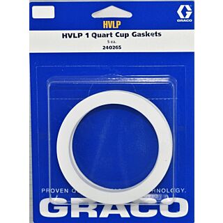 GRACO HVLP 1 Quart Cup Gaskets, 5-Pack