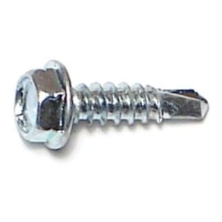 MIDWEST #8-18 x ⅝ in. Zinc Plated Steel Hex Washer Head Self-Drilling Screws, 90 Count