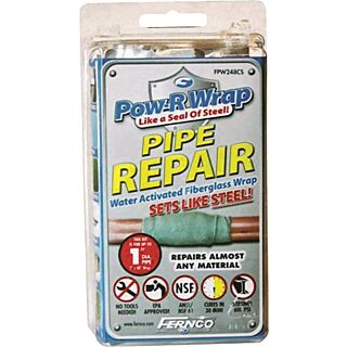 FERNCO Pow-R Wrap Pipe Repair Wrap Kit, 2 in. x 48 in., Epoxy/Fiberglass, Gray