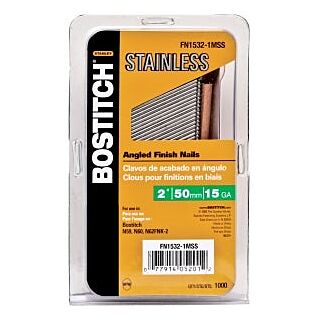 Bostitch® Collated 2 in. Angled Finish Nail, 25 deg., Stainless Steel, 1,000 Count