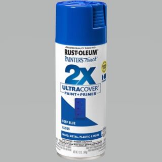 Rust-Oleum® Painter’s Touch® 2X Ultra Cover, Gloss Deep Blue, Spray Paint, 12 oz.