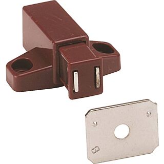 Amerock BP32301BR Magnetic Catch, 1-11/16 in L x 2 in W Catches, Acetal/Steel, Brown