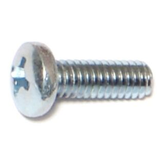MIDWEST #8-32 x ½ in. Zinc Plated Steel Coarse Thread Phillips Pan Head Machine Screws, 150 Count