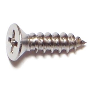 MIDWEST #8 x ⅝ in. 18-8 Stainless Steel Phillips Flat Head Sheet Metal Screws, 90 Count