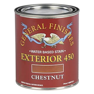 General Finishes®, Water-Based Exterior 450 Wood Stain, Chestnut, Quart