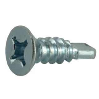 MIDWEST #12 x ¾ in. Zinc Plated Steel Self-Drilling Screws Phil Phillips Flat Head, 65 Count