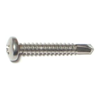 MIDWEST #10-16 x 1¼ in. 410 Stainless Steel Phillips Pan Head Self-Drilling Screws, 39 Count