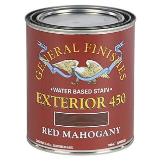 General Finishes®, Water-Based Exterior 450 Wood Stain, Red Mahogany, Quart