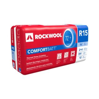 ROCKWOOL Comfortbatt® Thermal Home Insulation (R-15), 3-1/2 in. x 15-1/4 in. x 47 in. (59.7 SF)