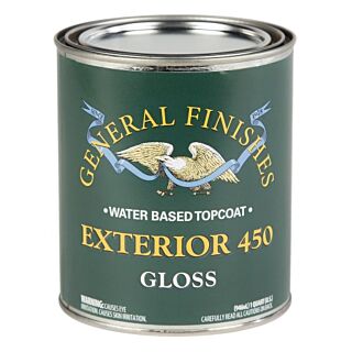 General Finishes®, Water-Based Exterior 450 Clear Topcoat, Gloss