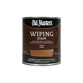 Old Masters Wiping Stain, Cedar, Quart
