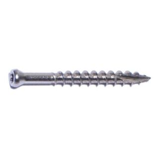 MIDWEST #8 x 1-5/8 in. 304 Stainless Steel Coarse Thread Star Drive Trim Head Screws, 40 Count