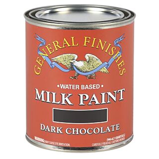 General Finishes®, Water-Based Milk Paint, Dark Chocolate, Quart