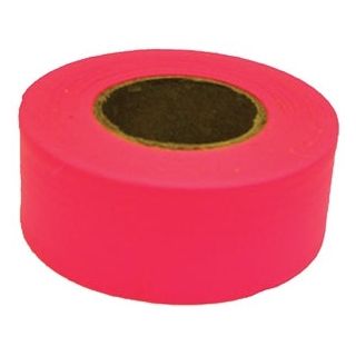 CH Hanson Flagging Tape, PVC, Fluorescent Pink
