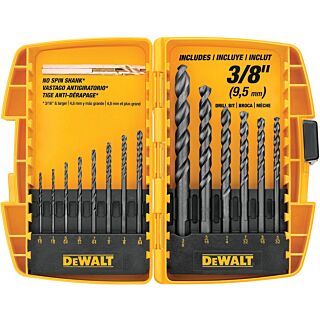DeWALT DW1162 Drill Bit Set, 14-Piece, Steel, Black Oxide