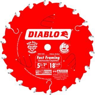 Diablo 5-1/2 in. x 18 Tooth Fast Framing Trim Saw Blade