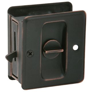 Schlage Privacy Pocket Door Pull with Lock, Aged Bronze