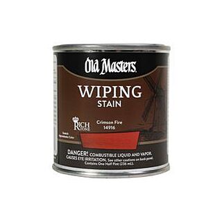 Old Masters Wiping Stain, Crimson Fire, 1/2 Pint