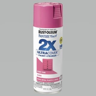 Rust-Oleum® Painter’s Touch® 2X Ultra Cover, Gloss Berry Pink, Spray Paint, 12 oz.