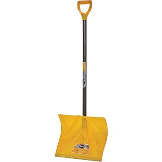 Garant Alpine 18 in. wide Poly Snow Shovel with Wood Handle, Yellow