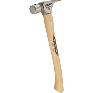STILETTO FH10C Straight Claw Finishing Hammer, 10 oz Head, Titanium Head, Brown/Tan Handle