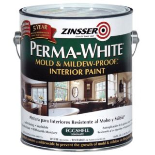 Zinsser® PERMA-WHITE® Eggshell Mold & Mildew-Proof Interior Paint, White, Gallon