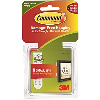 Command 17205 Picture Hanging Strip, 1 lb/set Weight Capacity, Foam