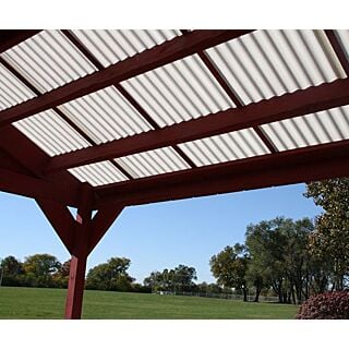 Sequentia Super 600 Corrugated FRP Roof Panel- Clear 26 in. x 144 in.