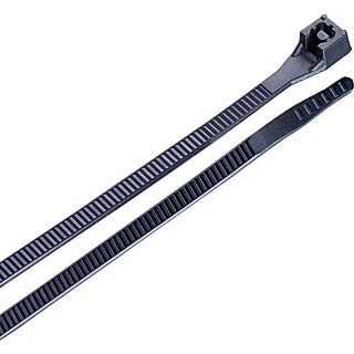 GB 46-315UVB Double Lock Cable Tie, 6/6 Nylon, Black