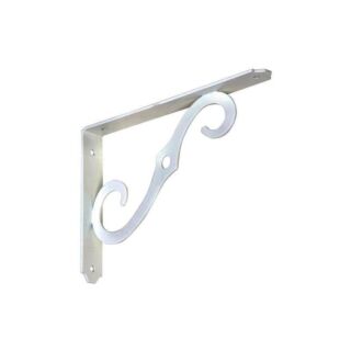 National Hardware 152BC Series N229-419 Shelf Bracket, 80 lb Weight Capacity, 0.1 in Thick, Steel, Antique White