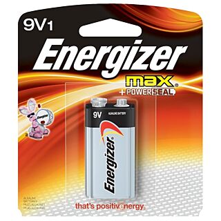Energizer 522BP Alkaline Battery, 9 V Battery, Zinc, Manganese Dioxide, 9 V Battery