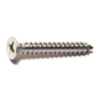 MIDWEST #8 x  1¼ in. 18-8 Stainless Steel Phillips Flat Head Sheet Metal Screws, 65 Count