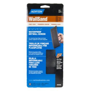 Norton WallSand Waterproof Drywall Screens, 120 Grit, 2 Pack