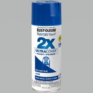 Rust-Oleum® Painter’s Touch® 2X Ultra Cover, Gloss Brilliant Blue, Spray Paint, 12 oz.