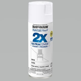 Rust-Oleum® Painter’s Touch® 2X Ultra Cover, Gloss White, Spray Paint, 12 oz.