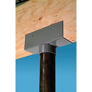 Simpson Strong-Tie Lally Column Cap, 4 in. Lally with 5-3/8 in. LVL Girder, Steel