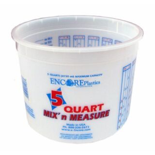 ENCORE Clear Mix' n Measure Container, 5 Quart