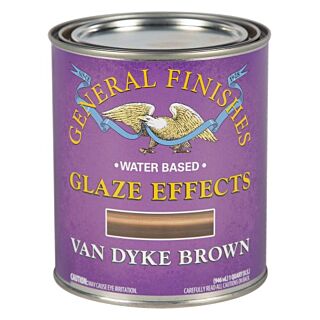 General Finishes®, Water-Based Glaze Effects, Van Dyke Brown, Quart