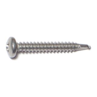 MIDWEST #8-18 x 1¼ in. 410 Stainless Steel Phillips Pan Head Self-Drilling Screws, 52 Count